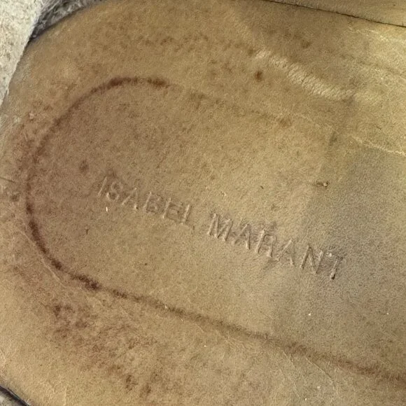 Isabel Marant Fanzel Collapsible-heel Leather Loafers In Metallic Black, Size 40 - Picture 13 of 14